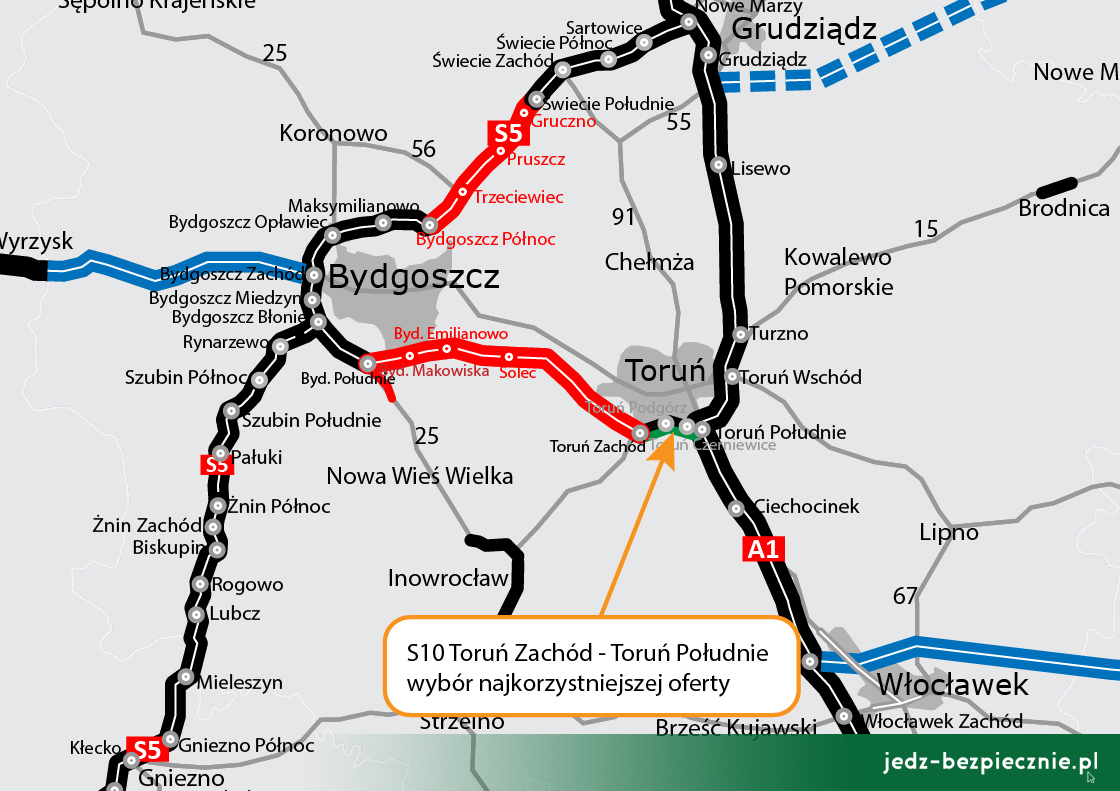 Polskie drogi - kolejny wybór wykonawcy S10 Toruń Zachód i Południe